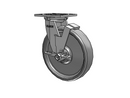 USA 8"x2" Solid Elastomer Wheel Side-Lock Caster with 4"x4.5" Plate