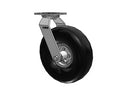 USA-Rig 10.9"x4.1" Black Pneumatic Wheel Caster with 4" x 4-1/2" Plate