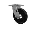 USA-Rig 6.2"x2" Black Pneumatic Wheel Caster with 4-1/2" x 4'' Plate