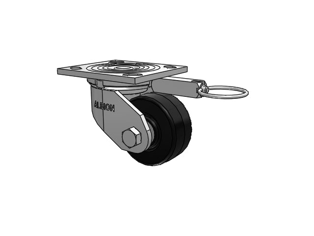 USA 3.25"x1.5" Phenolic Wheel Caster with 4"x4.5" Plate & Swivel Lock