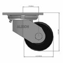 3.25"x2" USA-Made Swivel Caster with Phenolic Wheel