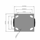 5"x2" USA-Made Rigid Caster with Phenolic Wheel