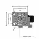 5"x2" USA-Made Side Locking Caster with Phenolic Wheel