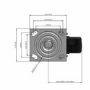 5"x2" USA-Made Swivel Caster with Phenolic Wheel