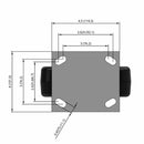 6"x2" USA-Made 7.5" High Rigid Caster with Phenolic Wheel