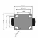 6"x2" USA-Made Rigid Caster with Phenolic Wheel