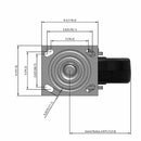 6"x2" USA-Made 7.5" High Swivel Caster with Phenolic Wheel