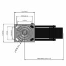 8"x2" USA-Made Top Total Lock Caster with Phenolic Wheel