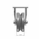 5"x2" USA-Rig Rigid Caster with V-Groove Cast Iron Wheel