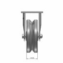 6"x2" USA-Rig 7.5" High Rigid Caster with V-Groove Cast Iron Wheel