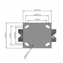 6"x2" USA-Rig 7.5" High Rigid Caster with V-Groove Cast Iron Wheel
