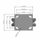 6"x2" USA-Rig Rigid Caster with V-Groove Cast Iron Wheel