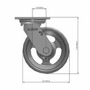 6"x2" USA-Rig Swivel Caster with V-Groove Cast Iron Wheel