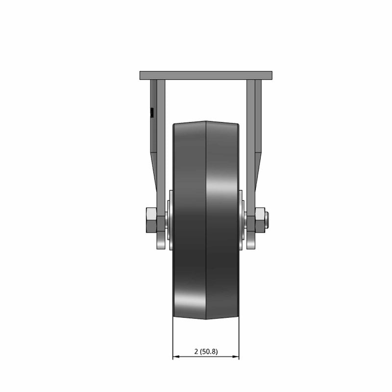 6"x2" USA-Rig 7.5" High Rigid Caster Floor Protective TPU Wheel