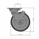 6"x2" USA-Rig Side Locking Caster with Floor Protective TPU Wheel