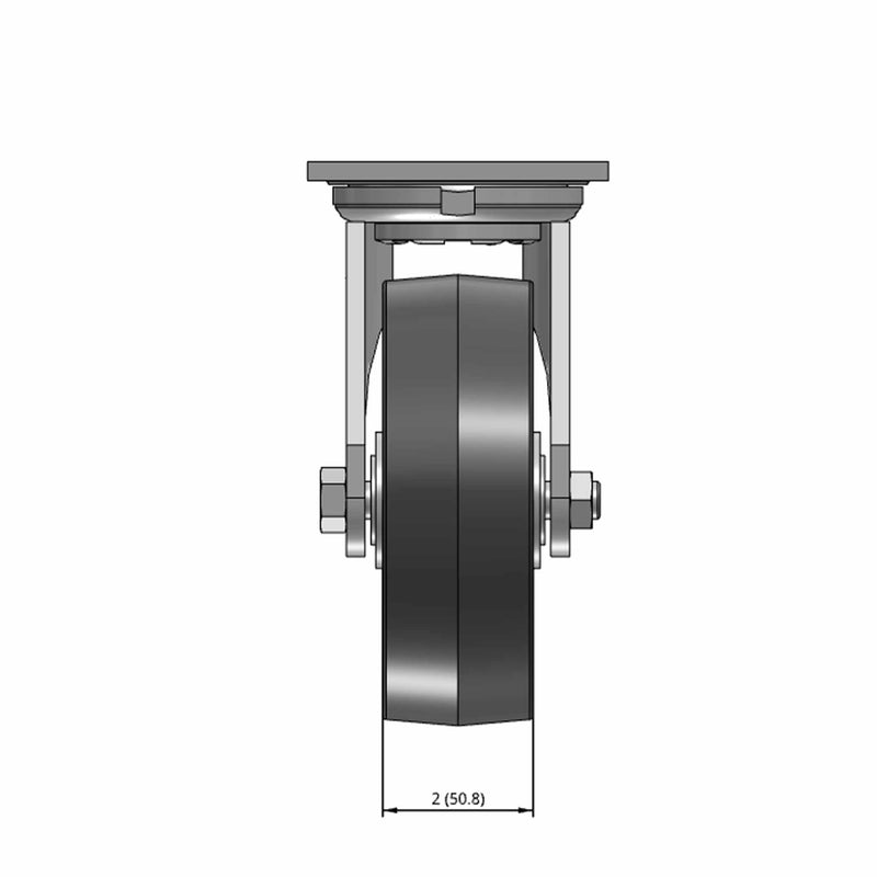 6"x2" USA-Rig 7.5" High Swivel Caster Floor Protective TPU Wheel