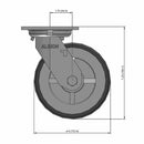 6"x2" USA-Rig Swivel Caster with Floor Protective TPU Wheel