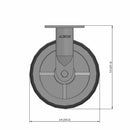 8"x2" USA-Rig Rigid Caster with Floor Protective TPU Wheel