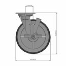 8"x2" USA-Rig Side Locking Caster with Floor Protective TPU Wheel