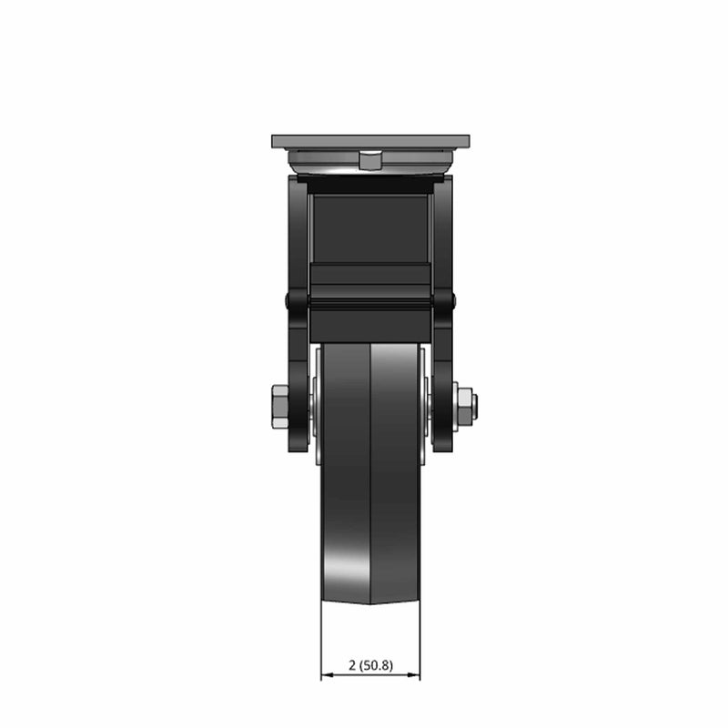 8"x2" USA-Rig Top Total Lock Caster with Floor Protective TPU Wheel
