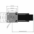 8"x2" USA-Rig Top Total Lock Caster with Floor Protective TPU Wheel