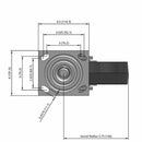 8"x2" USA-Rig Swivel Caster with Floor Protective TPU Wheel