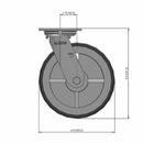 8"x2" USA-Rig Swivel Caster with Floor Protective TPU Wheel