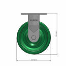 6"x2" USA-Rig Rigid Caster with Solid Blue Polyurethane Wheel