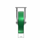 8"x2" USA-Rig Rigid Caster with Solid Blue Polyurethane Wheel