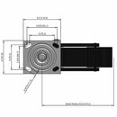 8"x2" USA-Rig Top Total Lock Caster with Solid Blue Polyurethane Wheel