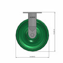 8"x2" USA-Rig Rigid Caster with Ergonomic Solid Blue Polyurethane Wheel