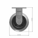 6"x2" USA-Made 7.5" High Rigid Performance-Rubber Donut Wheel Caster