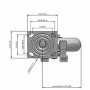 8"x2" USA-Made Side Locking Caster with Performance-Rubber Donut Wheel