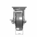 5"x2" USA-Made Side Locking Caster with Flat Performance-Rubber Wheel