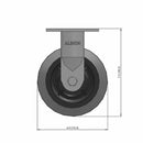 6"x2" USA 7.5" High Rigid Performance-Rubber Ball Bearing Wheel Caster