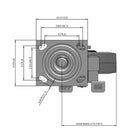 6"x2" USA Side Locking Performance-Rubber Ball Bearing Wheel Caster