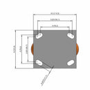 5"x2" Maintenance-Free Rigid Caster with MAX-Efficiency Orange Wheel