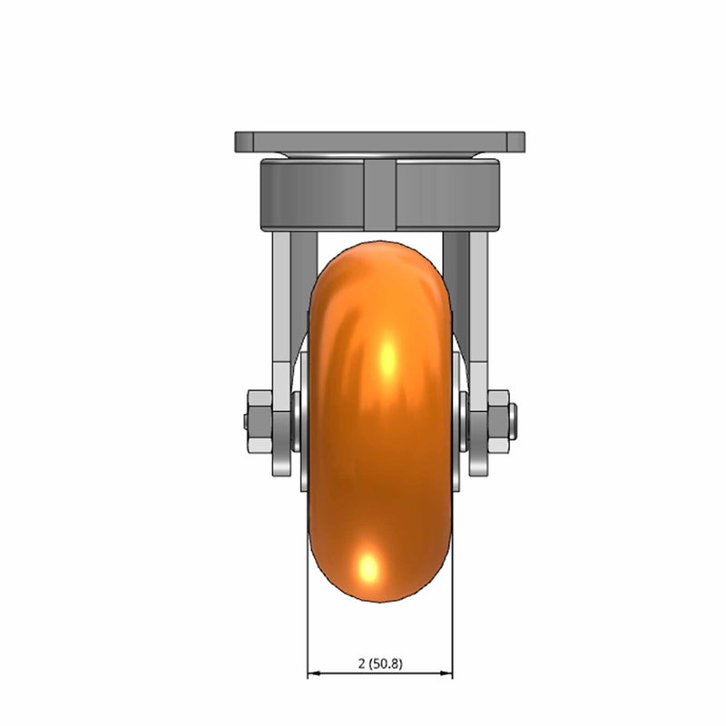 5"x2" Maintenance-Free Swivel Caster with MAX-Efficiency Orange Wheel