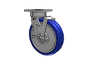 Ergonomic Maintenance-Free 8"x2" Swivel-EAZ Crowned Wheel  Side-Lock Caster with 4"x4.5" Plate