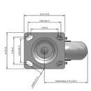 6"x2" Maintenance-Free Swivel Performance-Rubber Donut Wheel Caster