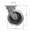 6"x2" Maintenance-Free Swivel Performance-Rubber Donut Wheel Caster