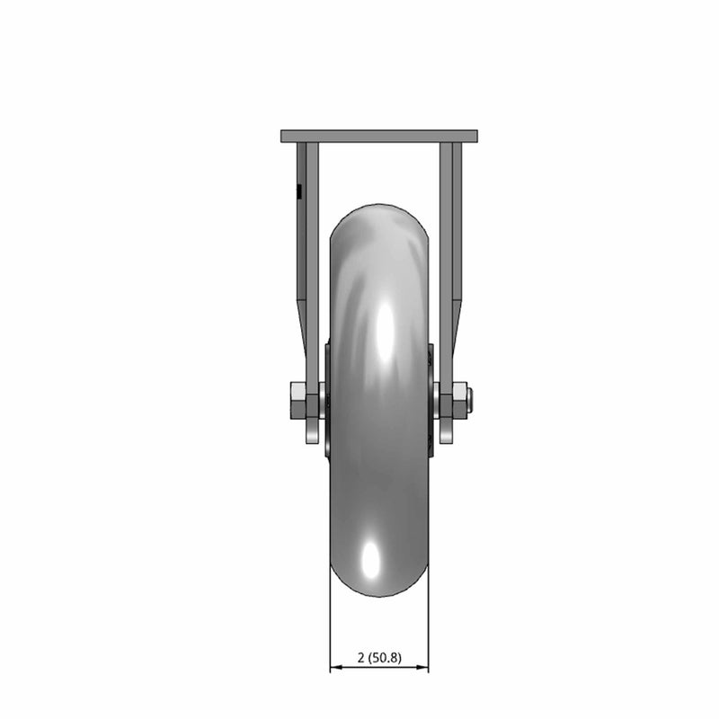8"x2" Maintenance-Free Rigid Performance-Rubber Donut Wheel Caster