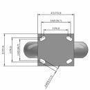 8"x2" Maintenance-Free Rigid Performance-Rubber Donut Wheel Caster
