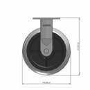 8"x2" Maintenance-Free Rigid Performance-Rubber Donut Wheel Caster