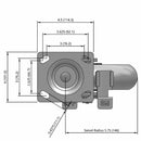 8"x2" Maintenance-Free Side Lock Performance-Rubber Donut Wheel Caster