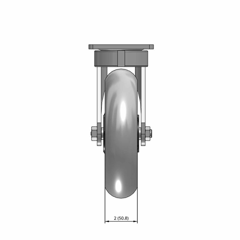 8"x2" Maintenance-Free Swivel Performance-Rubber Donut Wheel Caster