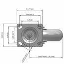 8"x2" Maintenance-Free Swivel Performance-Rubber Donut Wheel Caster