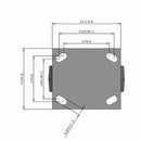 5"x2" Maintenance-Free Rigid Flat Performance-Rubber Wheel Caster