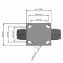 8"x2" Maintenance-Free Rigid Flat Performance-Rubber Wheel Caster