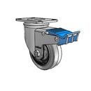 3.5"x1.25" Conductive Performa Direction Lock Caster with 2.5"x3.625" Plate